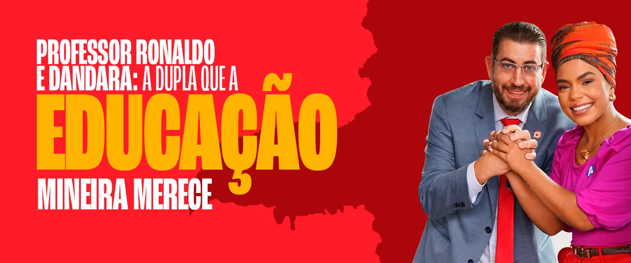 Professor Ronaldo e Dandara: a dupla que a educação mineira merece